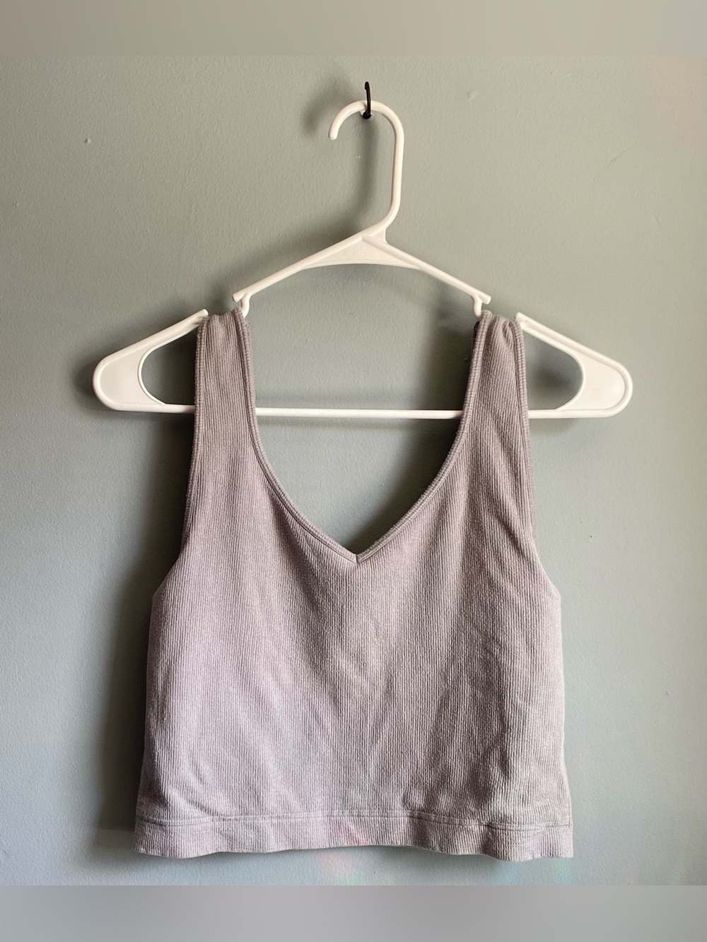 Gray V Cut Tank
